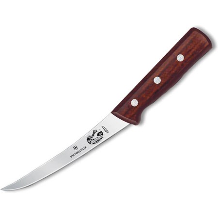 Victorinox 6" Boning Knife, Curved Blade, Semi-stiff, Maple Wood Handle 5.6606.15
