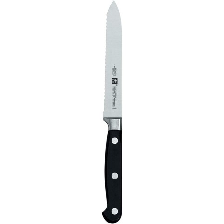 ZWILLING Four Star 5-inch Serrated Utility Knife, Black