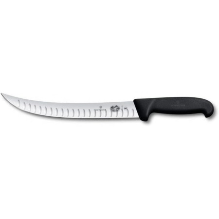 Victorinox 10" Cimeter Knife, Curved Blade, Granton, Black Fibrox Handle 5.7323.25