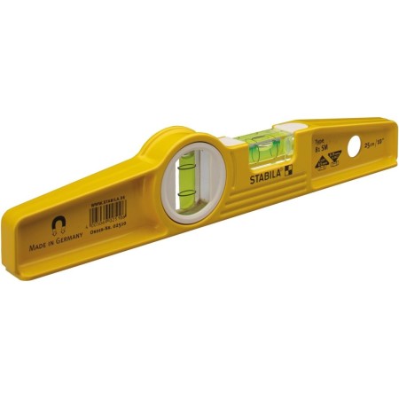 Stabila 25100 10-Inch Die-Cast Rare Earth Magnetic Level , Yellow