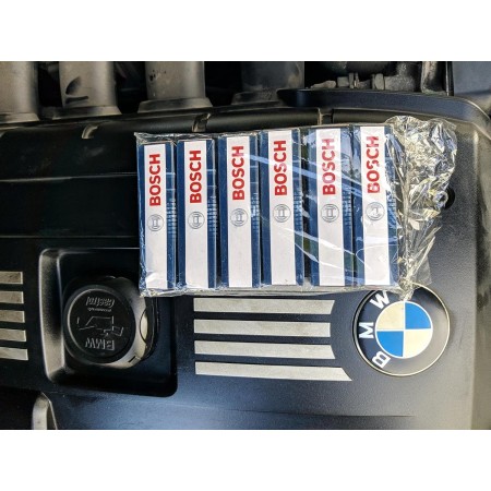 BMW Spark Plugs Platinum Plug Set Bosch OEM 158253 / FR7NP P332 (6pcs)