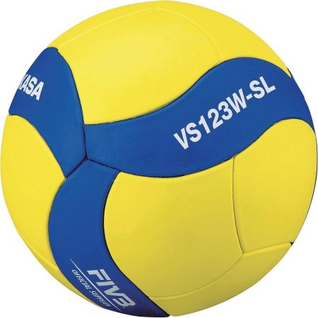Mikasa VS123WSL Size 5 Official Super Lightweight Training Volleyball, Yellow/Blue