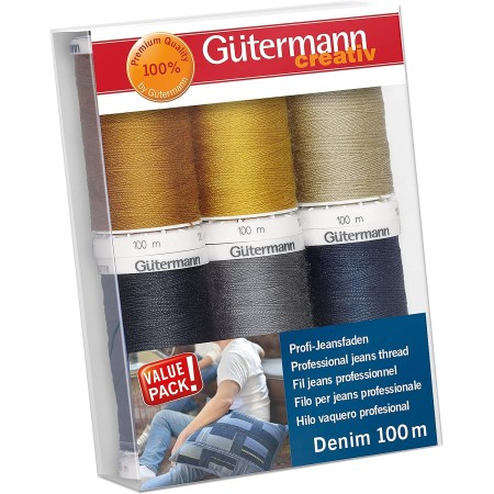 Gutermann Thread Denim 6 SPLS Denim Multicoloured
