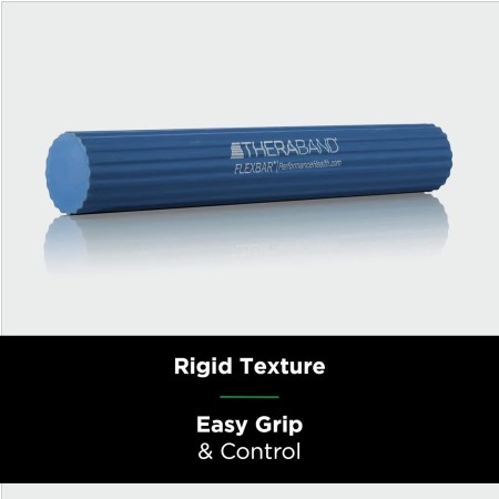 THERABAND FlexBar, Tennis Elbow Therapy Bar, Relieve Tendonitis Pain & Improve Grip Strength, Resistance Bar for Golfers Elbow &