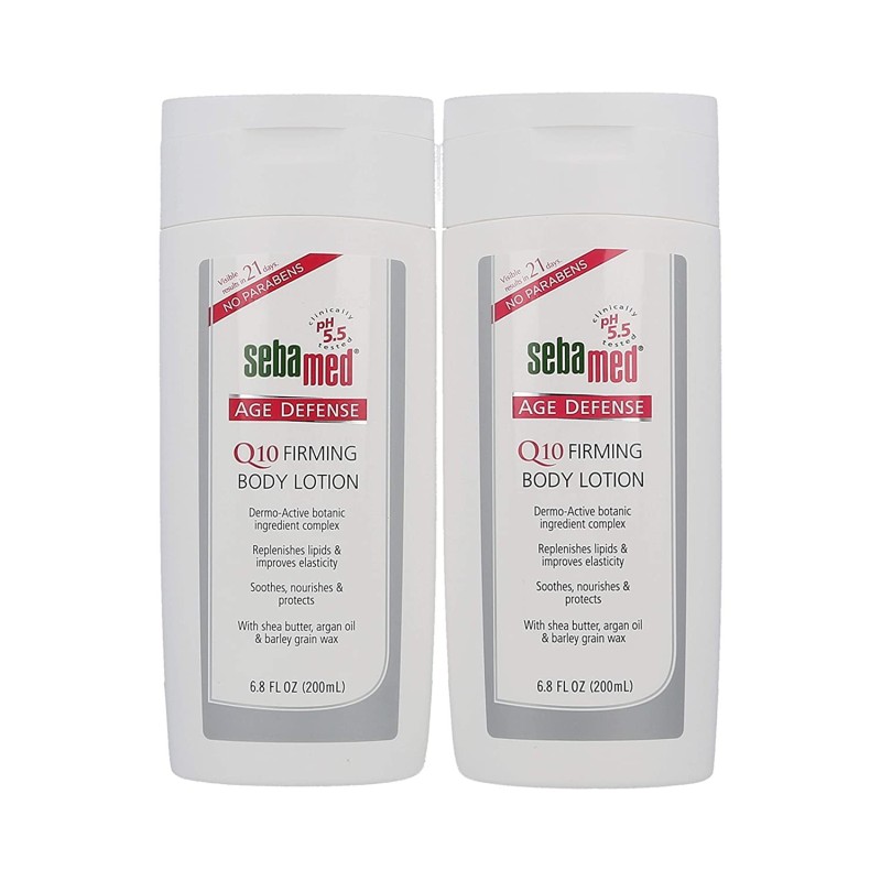 Sebamed Age Defense Q10 Firming Body Lotion with Shea Butter Argan Oil and Barley Extract Anti-Aging Moisturizer 6.8 Fluid