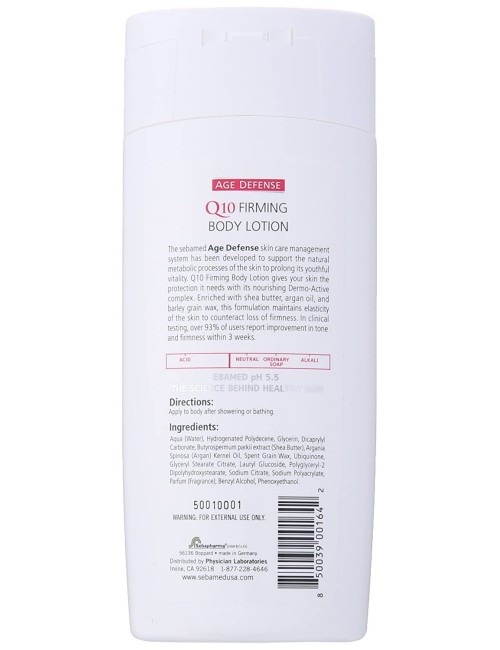 Sebamed Age Defense Q10 Firming Body Lotion with Shea Butter Argan Oil and Barley Extract Anti-Aging Moisturizer 6.8 Fluid
