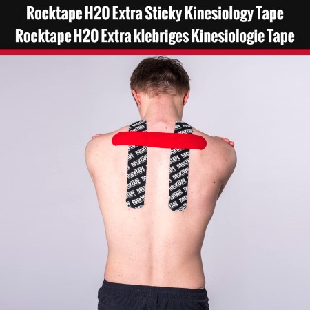 RockTape Extra Sticky 2-Inch Kinesiology Tape (Logo Black)