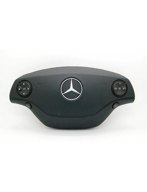 Mercedes Benz W221 C216 S Class Steering Wheel Driver Parts Black Leather