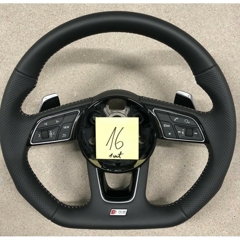 Audi SQ5-Line A4 A5 S4 S5 Leather Half Perforated MLF Steering Wheel 16
