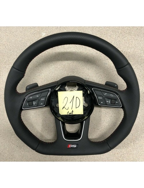 Audi RS-Line A4 A5 S4 S5 Full Perforated Flat Bottom MLF Steering Wheel 21D