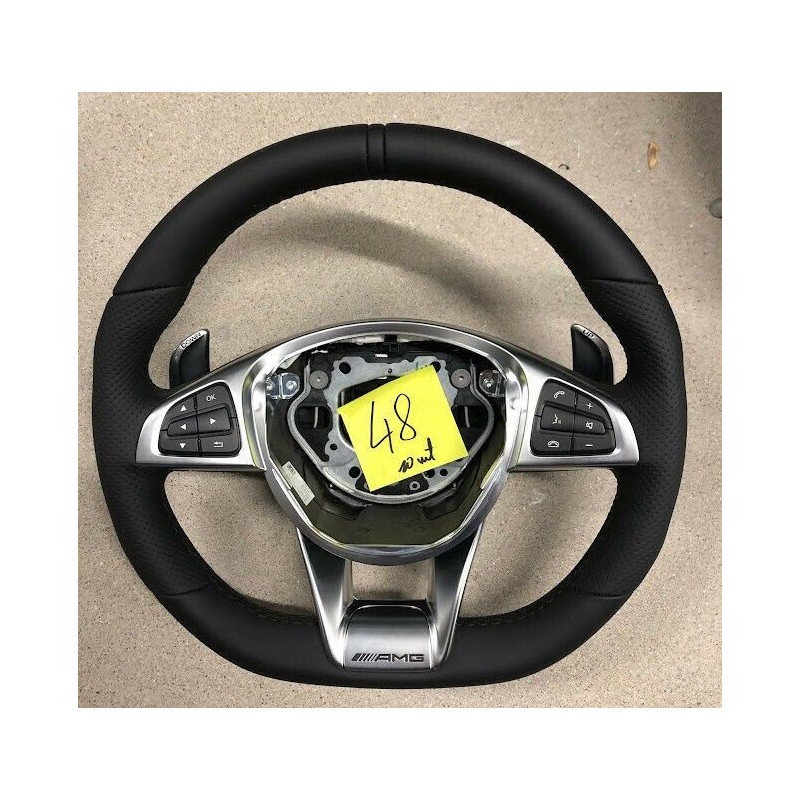Mercedes- Benz A CLS GLE GLA GLS Flat Bottom AMG Edition Napa Steering Wheel 48