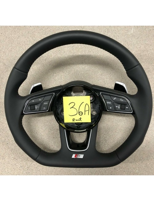 Audi A4 A5 S4 S5 Q5 SQ5 Smooth Finish Flat Bottom S Logo Steering Wheel 36A