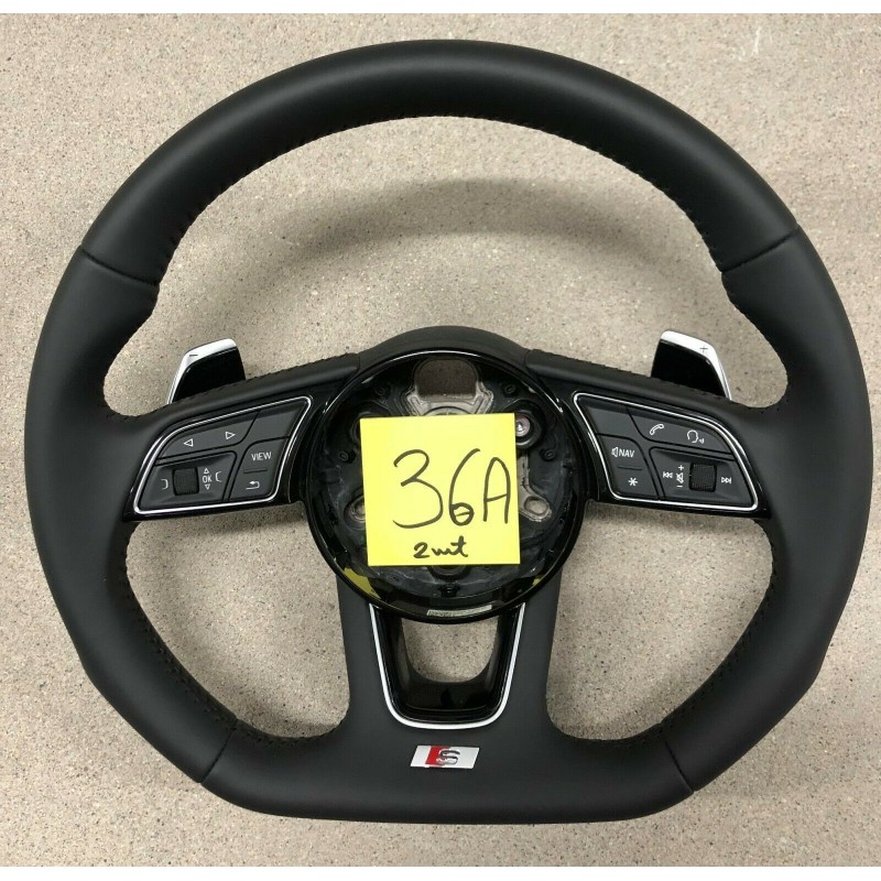 Audi A4 A5 S4 S5 Q5 SQ5 Smooth Finish Flat Bottom S Logo Steering Wheel  36A
