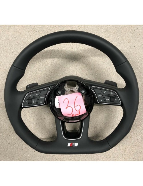 Audi A4 A5 S4 S5 Q5 SQ5 Smooth Finish Flat Bottom S Logo Steering Wheel  36