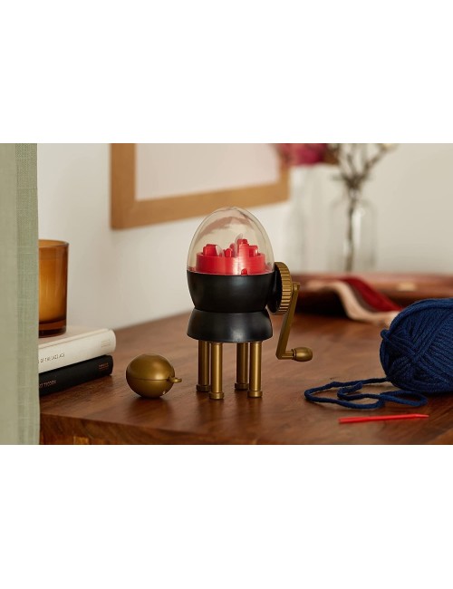 Addi AddiEgg Egg-Cord Knitting Machine, Black Red, One Size