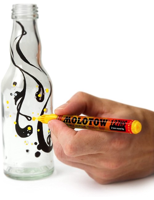 Molotow ONE4ALL Acrylic Paint Marker, 1.5mm, Neon Green Fluorescent, 1 Each (127.432)