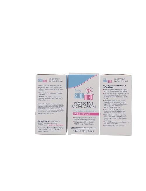 Sebamed Baby Protective Facial Cream Ultra Mild Gentle Hydrating Face Moisturizer for Delicate Skin (50mL)