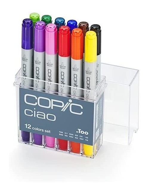 Copic Ciao Set Alcohol Marker, 12, Basic, 12 Count