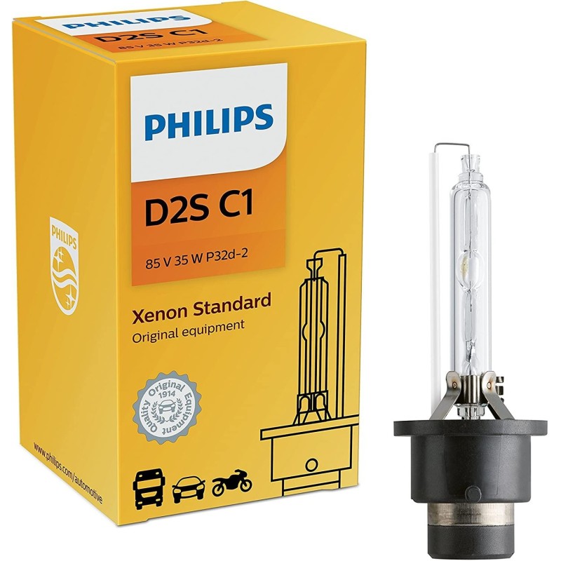 Philips | D2S Standard Authentic 85122C1 Xenon HID | Headlight Bulb 1 Pack  - 1
