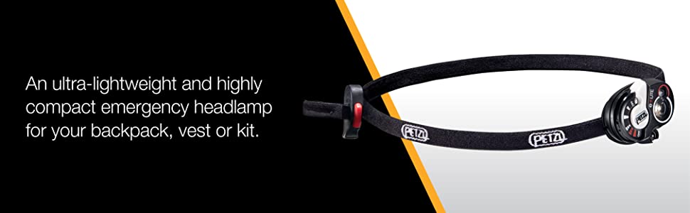 An ultra-lightweight and highly compact emergency headlamp for your backpack, vest or kit.