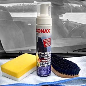 sonax alcantara microfiber care cleaner restore car vehicle seat