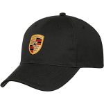 Porsche | Men's Genuine Black Cap with Crest | Logo