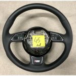 Audi | A6, A6 Quattro S Line Black Half Perforated | Steering Wheel  45