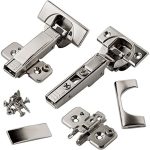 Blum CLIP top BLUMOTION Soft Close Hinges, 110 degree, Self Closing, Frameless, with Mounting Plates and hinge cover plates