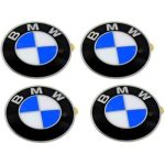 BMW Wheel Center Cap Emblems (4) OEM 64.5mm E46 E60 E90 E92 36136767550