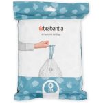 Brabantia PerfectFit Trash Bags (Size O/8 Gal) Thick Plastic Trash Can Liners with Drawstring Handles (40 Bags)
