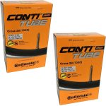 Continental Cross 28 700 x 32-47c Bike Inner Tubes - Presta 60mm Long Valve (Pair)