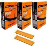Continental Race 28" 700x20-25c Bicycle Inner Tubes - 42mm Long Presta Valve (Pack of 3 w/ 2 Conti Tire Levers)