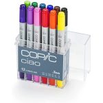 Copic Ciao | Set Alcohol Marker Medium Broad 12 Basic | 12 Count