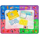 FunAquastic Aqua Magic Doodle Mat - Water Drawing Doodling Coloring Mat with Water Markers and Accessories for Toddlers, Mess