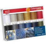 Gutermann Thread Set: Denim: 12 x 100m: Assorted Shades