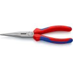 KNIPEX Tools - Long Nose Pliers With Cutter, Multi-Component (2612200), Multi-Colour, 8 inches