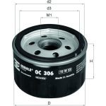 MAHLE | OC 306 Original Oil Filter dirt holding capacity | Anti-drain