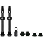 Muc Off 1051 Black Tubeless Presta Valves, 44mm - Premium No Leak Bicycle Valves with Integrated Valve Core Removal Tool