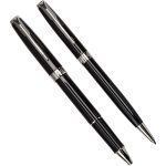 PARKER Sonnet Ballpoint Pen, Black Lacquer with Gold Trim, Medium Point Black Ink