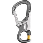 Petzl, EASHOOK Open Carabiner (Gray), Gray/Yellow, Automatic