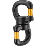 Petzl P58 SO Open Gated Swivel with Sealed Ball Bearings, Yellow/Black