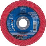 PFERD 67258 Polifan PFR Curve Radial Type Flap Disc, Ceramic Oxide, 4-1/2" Diameter, 5/8-11 Thread, 13300 RPM, 60 Grit