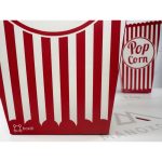 Popcorn Bags - 25 Pack Paper Red Popcorn Boxes