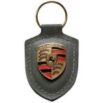 Porsche Grey Crest Key Tag Ring