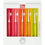 Prym Crochet Hook for Wool Ergonomics 3.50-6.00 mm x 1 Set, Multi, One Size