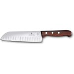 Victorinox-Swiss-Army-Cutlery Rosewood Santoku Knife, Granton Blade, 7-Inch