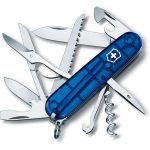 Victorinox Swiss Army Huntsman Medium Pocket Knife Sapphire 91 mm, Translucent Sapphire
